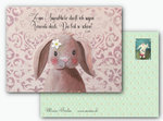 Postkarte "Hase" rosa