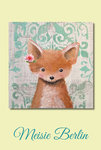 Leinwanddruck "Fuchs mit Blume"
